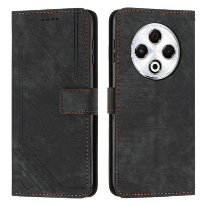 Skin Feel Stripe Pattern Leather Phone Case with Lanyard, For Tecno Camon 40 Pro 5G, For Tecno Spark 30C 5G / Pop 9 5G, For Tecno Camon 30S, For Tecno Spark 30 Pro, For Tecno Spark 30 5G, For Tecno Spark 30 4G, For Tecno Spark Go 5G 2025 Global        ...
