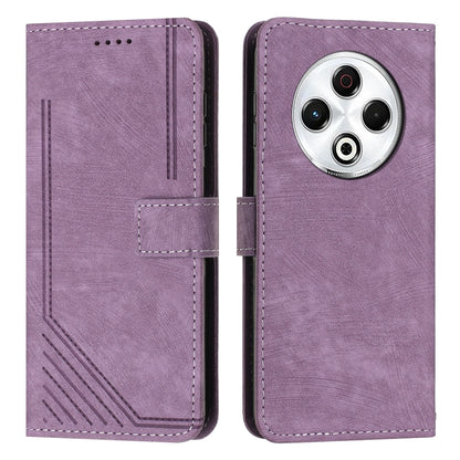 Skin Feel Stripe Pattern Leather Phone Case with Lanyard, For Tecno Camon 40 Pro 5G, For Tecno Spark 30C 5G / Pop 9 5G, For Tecno Camon 30S, For Tecno Spark 30 Pro, For Tecno Spark 30 5G, For Tecno Spark 30 4G, For Tecno Spark Go 5G 2025 Global        ...