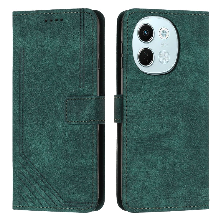 Skin Feel Stripe Pattern Leather Phone Case with Lanyard, For Tecno Camon 40 Pro 5G, For Tecno Spark 30C 5G / Pop 9 5G, For Tecno Camon 30S, For Tecno Spark 30 Pro, For Tecno Spark 30 5G, For Tecno Spark 30 4G, For Tecno Spark Go 5G 2025 Global        ...