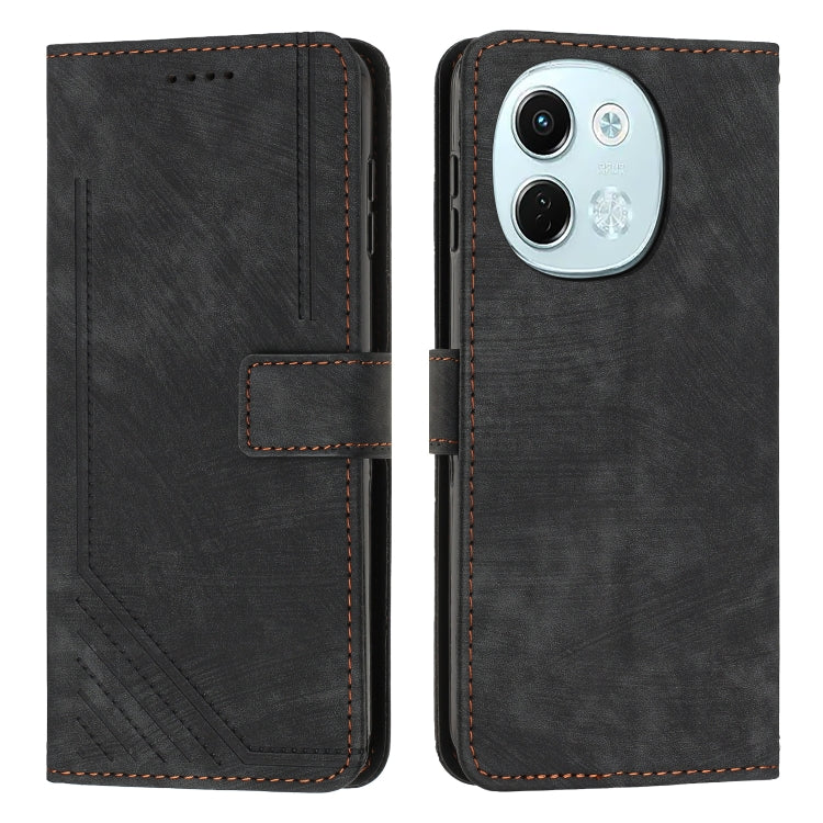 Skin Feel Stripe Pattern Leather Phone Case with Lanyard, For Tecno Camon 40 Pro 5G, For Tecno Spark 30C 5G / Pop 9 5G, For Tecno Camon 30S, For Tecno Spark 30 Pro, For Tecno Spark 30 5G, For Tecno Spark 30 4G, For Tecno Spark Go 5G 2025 Global        ...