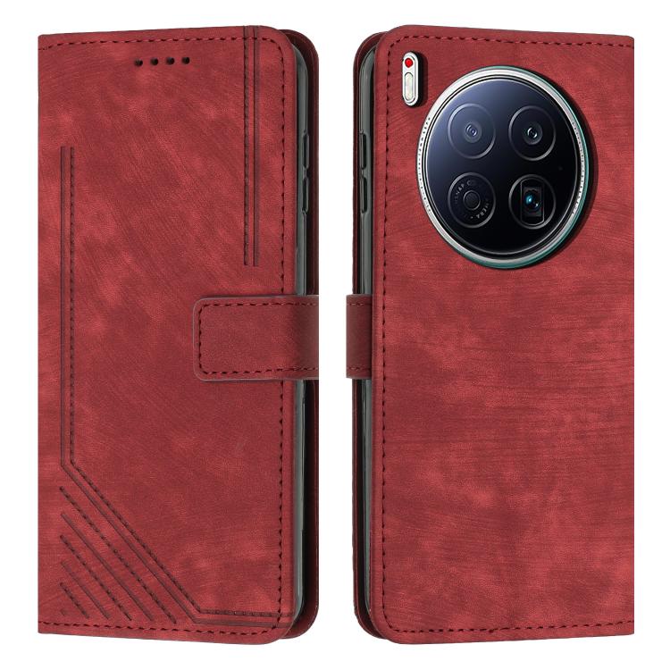 Skin Feel Stripe Pattern Leather Phone Case with Lanyard, For Tecno Spark 50 4G, For Tecno Camon 50 Pro 4G, For Tecno Camon 50 4G, For Tecno Spark Go 3, For Tenco Spark Slim 5G, For Tecno Spark 40C, For Tecno Pova 7 Pro 5G, For Tecno Pova 7 5G         ...