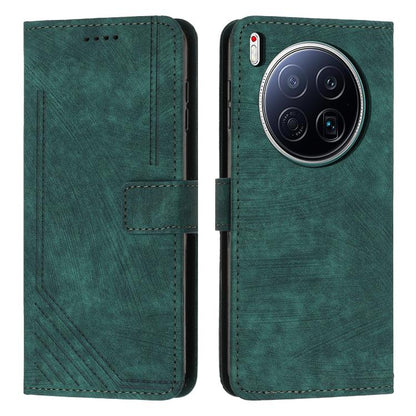 Skin Feel Stripe Pattern Leather Phone Case with Lanyard, For Tecno Spark 50 4G, For Tecno Camon 50 Pro 4G, For Tecno Camon 50 4G, For Tecno Spark Go 3, For Tenco Spark Slim 5G, For Tecno Spark 40C, For Tecno Pova 7 Pro 5G, For Tecno Pova 7 5G         ...