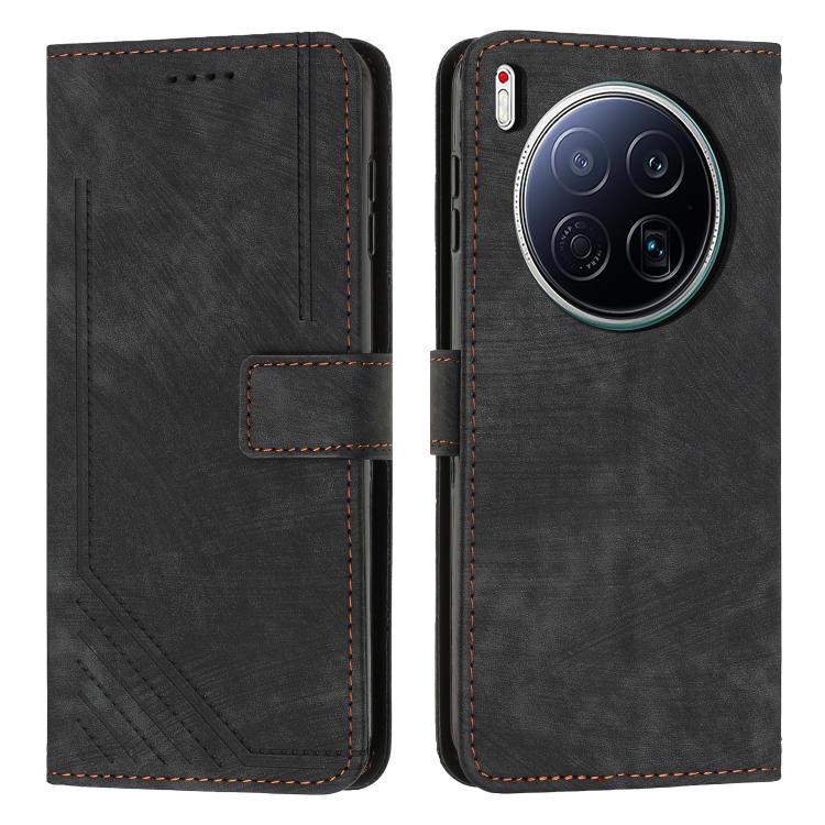 Skin Feel Stripe Pattern Leather Phone Case with Lanyard, For Tecno Spark 50 4G, For Tecno Camon 50 Pro 4G, For Tecno Camon 50 4G, For Tecno Spark Go 3, For Tenco Spark Slim 5G, For Tecno Spark 40C, For Tecno Pova 7 Pro 5G, For Tecno Pova 7 5G         ...