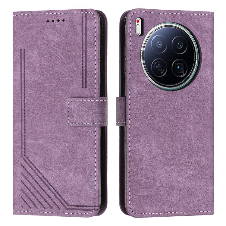 Skin Feel Stripe Pattern Leather Phone Case with Lanyard, For Tecno Spark 50 4G, For Tecno Camon 50 Pro 4G, For Tecno Camon 50 4G, For Tecno Spark Go 3, For Tenco Spark Slim 5G, For Tecno Spark 40C, For Tecno Pova 7 Pro 5G, For Tecno Pova 7 5G         ...