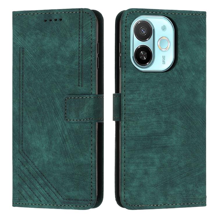 Skin Feel Stripe Pattern Leather Phone Case with Lanyard, For Tecno Camon 40 Pro 5G, For Tecno Spark 30C 5G / Pop 9 5G, For Tecno Camon 30S, For Tecno Spark 30 Pro, For Tecno Spark 30 5G, For Tecno Spark 30 4G, For Tecno Spark Go 5G 2025 Global        ...
