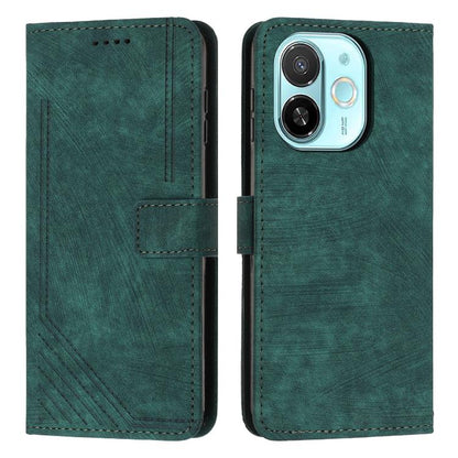 Skin Feel Stripe Pattern Leather Phone Case with Lanyard, For Tecno Camon 40 Pro 5G, For Tecno Spark 30C 5G / Pop 9 5G, For Tecno Camon 30S, For Tecno Spark 30 Pro, For Tecno Spark 30 5G, For Tecno Spark 30 4G, For Tecno Spark Go 5G 2025 Global        ...
