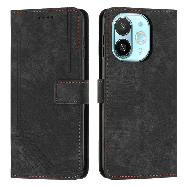 Skin Feel Stripe Pattern Leather Phone Case with Lanyard, For Tecno Camon 40 Pro 5G, For Tecno Spark 30C 5G / Pop 9 5G, For Tecno Camon 30S, For Tecno Spark 30 Pro, For Tecno Spark 30 5G, For Tecno Spark 30 4G, For Tecno Spark Go 5G 2025 Global        ...