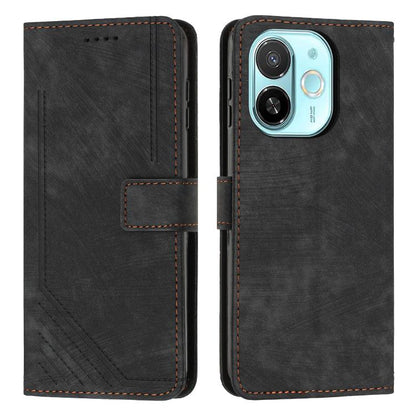 Skin Feel Stripe Pattern Leather Phone Case with Lanyard, For Tecno Camon 40 Pro 5G, For Tecno Spark 30C 5G / Pop 9 5G, For Tecno Camon 30S, For Tecno Spark 30 Pro, For Tecno Spark 30 5G, For Tecno Spark 30 4G, For Tecno Spark Go 5G 2025 Global        ...