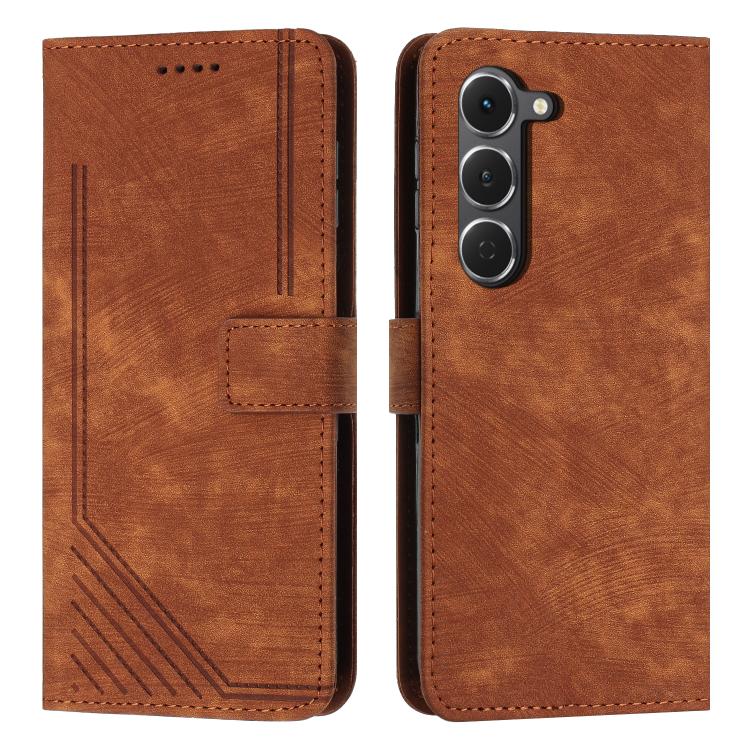 Skin Feel Stripe Pattern Leather Phone Case with Lanyard, For Tecno Spark 50 4G, For Tecno Camon 50 Pro 4G, For Tecno Camon 50 4G, For Tecno Spark Go 3, For Tenco Spark Slim 5G, For Tecno Spark 40C, For Tecno Pova 7 Pro 5G, For Tecno Pova 7 5G         ...