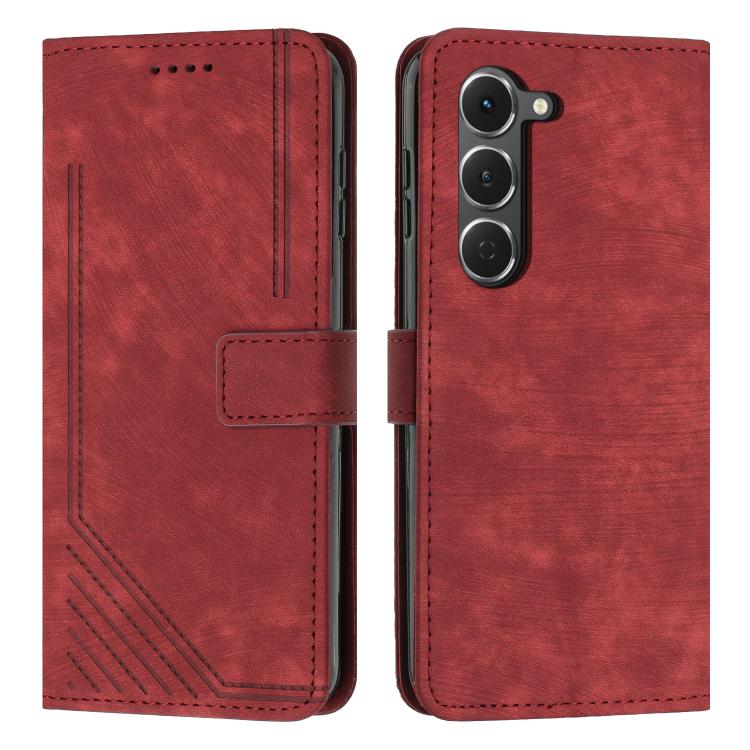 Skin Feel Stripe Pattern Leather Phone Case with Lanyard, For Tecno Spark 50 4G, For Tecno Camon 50 Pro 4G, For Tecno Camon 50 4G, For Tecno Spark Go 3, For Tenco Spark Slim 5G, For Tecno Spark 40C, For Tecno Pova 7 Pro 5G, For Tecno Pova 7 5G         ...