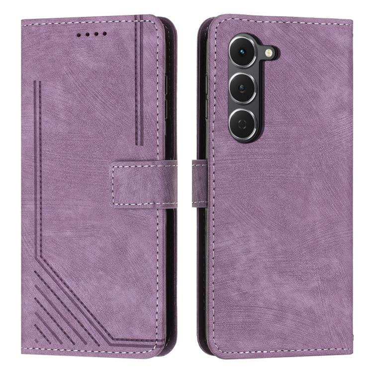 Skin Feel Stripe Pattern Leather Phone Case with Lanyard, For Tecno Spark 50 4G, For Tecno Camon 50 Pro 4G, For Tecno Camon 50 4G, For Tecno Spark Go 3, For Tenco Spark Slim 5G, For Tecno Spark 40C, For Tecno Pova 7 Pro 5G, For Tecno Pova 7 5G         ...