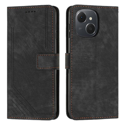Skin Feel Stripe Pattern Leather Phone Case with Lanyard, For Tecno Spark 50 4G, For Tecno Camon 50 Pro 4G, For Tecno Camon 50 4G, For Tecno Spark Go 3, For Tenco Spark Slim 5G, For Tecno Spark 40C, For Tecno Pova 7 Pro 5G, For Tecno Pova 7 5G         ...