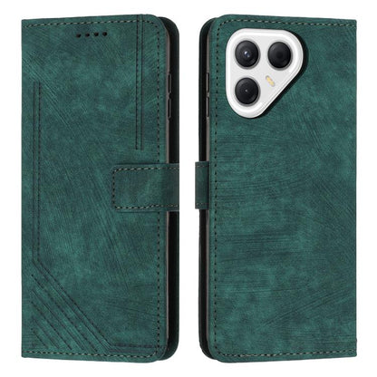 Skin Feel Stripe Pattern Leather Phone Case with Lanyard, For Tecno Spark 50 4G, For Tecno Camon 50 Pro 4G, For Tecno Camon 50 4G, For Tecno Spark Go 3, For Tenco Spark Slim 5G, For Tecno Spark 40C, For Tecno Pova 7 Pro 5G, For Tecno Pova 7 5G         ...