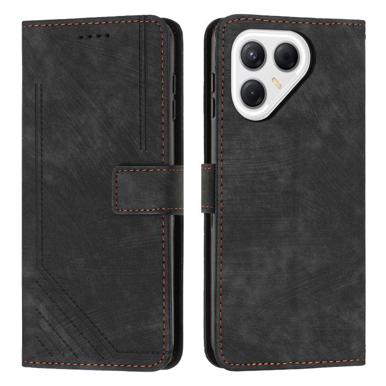 Skin Feel Stripe Pattern Leather Phone Case with Lanyard, For Tecno Spark 50 4G, For Tecno Camon 50 Pro 4G, For Tecno Camon 50 4G, For Tecno Spark Go 3, For Tenco Spark Slim 5G, For Tecno Spark 40C, For Tecno Pova 7 Pro 5G, For Tecno Pova 7 5G         ...