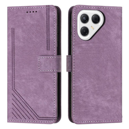 Skin Feel Stripe Pattern Leather Phone Case with Lanyard, For Tecno Spark 50 4G, For Tecno Camon 50 Pro 4G, For Tecno Camon 50 4G, For Tecno Spark Go 3, For Tenco Spark Slim 5G, For Tecno Spark 40C, For Tecno Pova 7 Pro 5G, For Tecno Pova 7 5G         ...