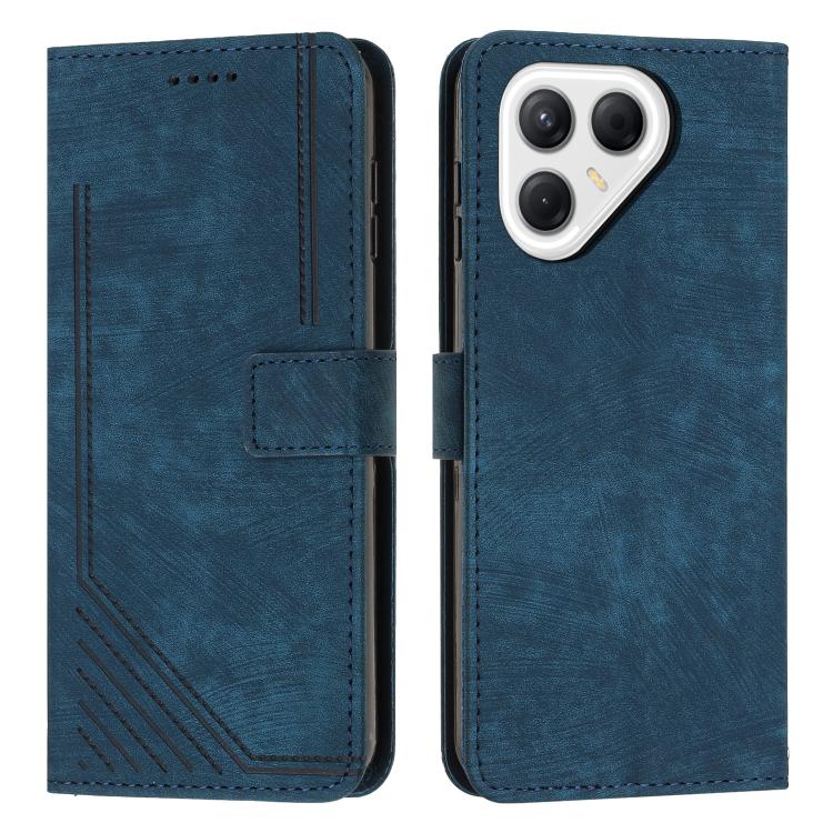 Skin Feel Stripe Pattern Leather Phone Case with Lanyard, For Tecno Spark 50 4G, For Tecno Camon 50 Pro 4G, For Tecno Camon 50 4G, For Tecno Spark Go 3, For Tenco Spark Slim 5G, For Tecno Spark 40C, For Tecno Pova 7 Pro 5G, For Tecno Pova 7 5G         ...