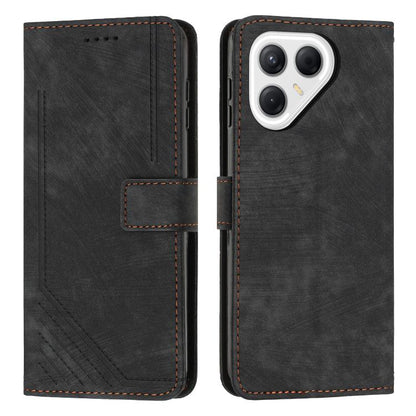 Skin Feel Stripe Pattern Leather Phone Case with Lanyard, For Tecno Spark 50 4G, For Tecno Camon 50 Pro 4G, For Tecno Camon 50 4G, For Tecno Spark Go 3, For Tenco Spark Slim 5G, For Tecno Spark 40C, For Tecno Pova 7 Pro 5G, For Tecno Pova 7 5G         ...