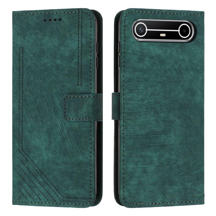 Skin Feel Stripe Pattern Leather Phone Case with Lanyard, For Tecno Spark 50 4G, For Tecno Camon 50 Pro 4G, For Tecno Camon 50 4G, For Tecno Spark Go 3, For Tenco Spark Slim 5G, For Tecno Spark 40C, For Tecno Pova 7 Pro 5G, For Tecno Pova 7 5G         ...