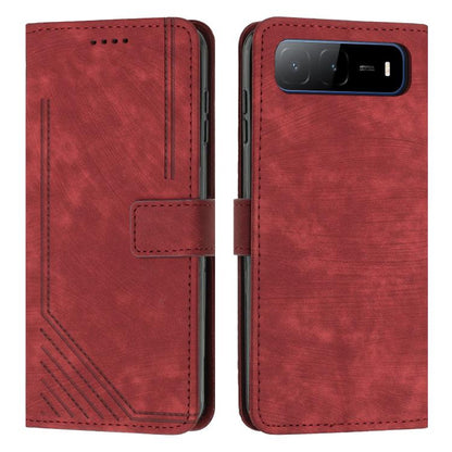 Skin Feel Stripe Pattern Leather Phone Case with Lanyard, For Tecno Camon 40 Pro 5G, For Tecno Spark 30C 5G / Pop 9 5G, For Tecno Camon 30S, For Tecno Spark 30 Pro, For Tecno Spark 30 5G, For Tecno Spark 30 4G, For Tecno Spark Go 5G 2025 Global        ...