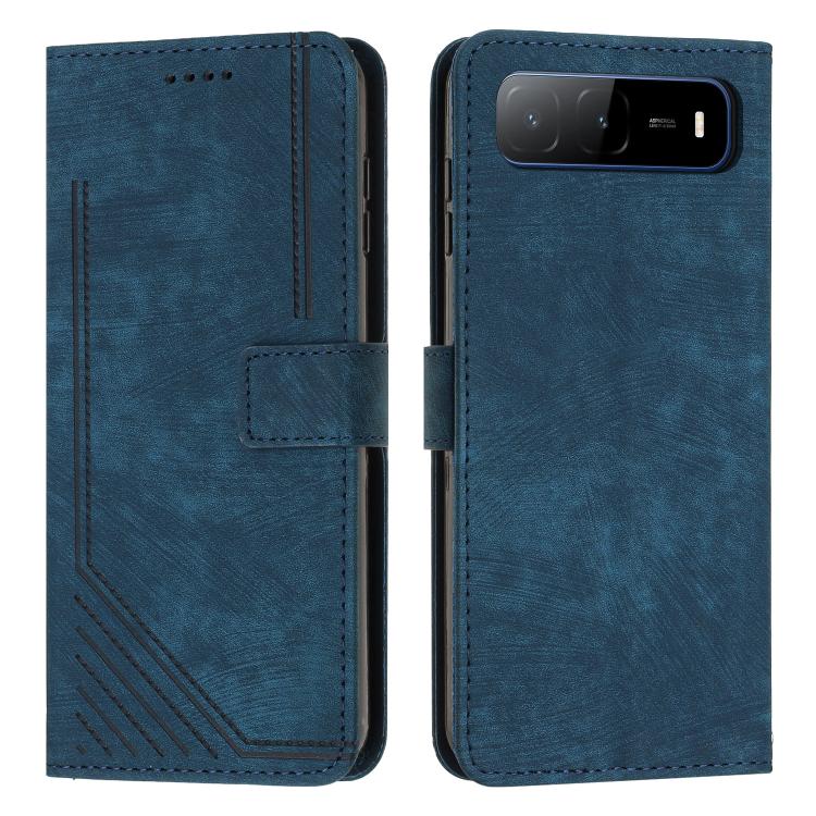 Skin Feel Stripe Pattern Leather Phone Case with Lanyard, For Tecno Camon 40 Pro 5G, For Tecno Spark 30C 5G / Pop 9 5G, For Tecno Camon 30S, For Tecno Spark 30 Pro, For Tecno Spark 30 5G, For Tecno Spark 30 4G, For Tecno Spark Go 5G 2025 Global        ...