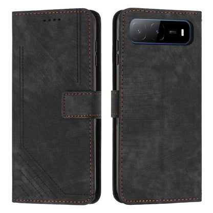 Skin Feel Stripe Pattern Leather Phone Case with Lanyard, For Tecno Camon 40 Pro 5G, For Tecno Spark 30C 5G / Pop 9 5G, For Tecno Camon 30S, For Tecno Spark 30 Pro, For Tecno Spark 30 5G, For Tecno Spark 30 4G, For Tecno Spark Go 5G 2025 Global        ...