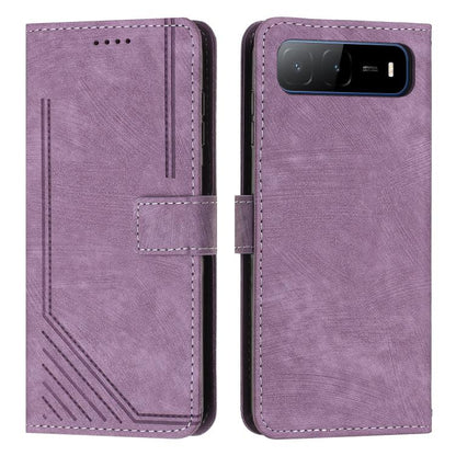 Skin Feel Stripe Pattern Leather Phone Case with Lanyard, For Tecno Camon 40 Pro 5G, For Tecno Spark 30C 5G / Pop 9 5G, For Tecno Camon 30S, For Tecno Spark 30 Pro, For Tecno Spark 30 5G, For Tecno Spark 30 4G, For Tecno Spark Go 5G 2025 Global        ...