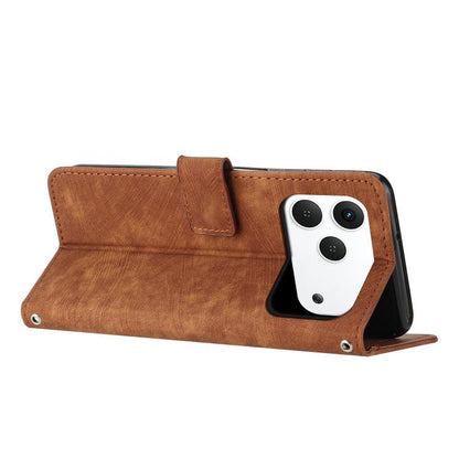 Skin Feel Stripe Pattern Leather Phone Case with Lanyard, For Tecno Spark 50 4G, For Tecno Camon 50 Pro 4G, For Tecno Camon 50 4G, For Tecno Spark Go 3, For Tenco Spark Slim 5G, For Tecno Spark 40C, For Tecno Pova 7 Pro 5G, For Tecno Pova 7 5G         ...