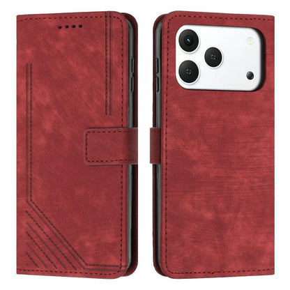 Skin Feel Stripe Pattern Leather Phone Case with Lanyard, For Tecno Spark 50 4G, For Tecno Camon 50 Pro 4G, For Tecno Camon 50 4G, For Tecno Spark Go 3, For Tenco Spark Slim 5G, For Tecno Spark 40C, For Tecno Pova 7 Pro 5G, For Tecno Pova 7 5G         ...