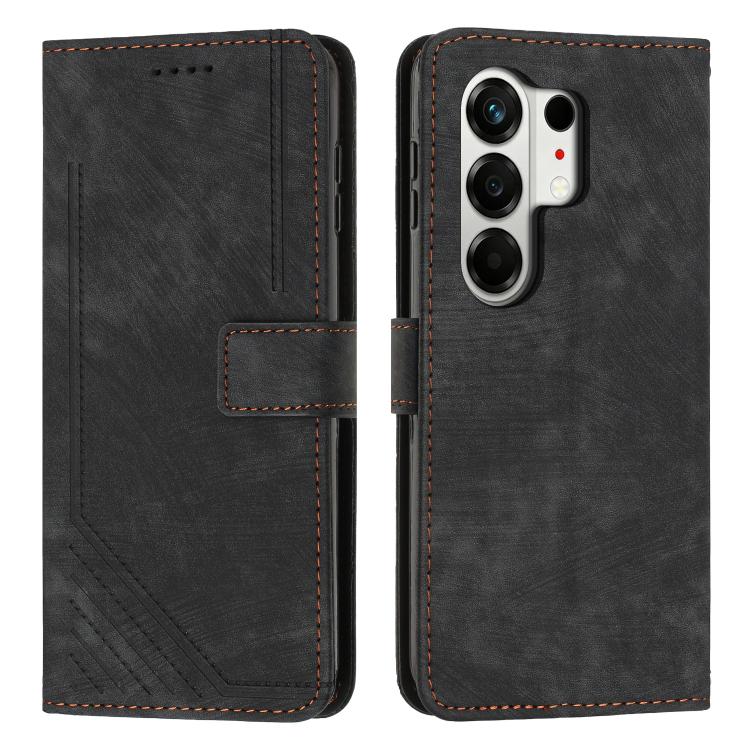 Skin Feel Stripe Pattern Leather Phone Case with Lanyard, For Tecno Spark 50 4G, For Tecno Camon 50 Pro 4G, For Tecno Camon 50 4G, For Tecno Spark Go 3, For Tenco Spark Slim 5G, For Tecno Spark 40C, For Tecno Pova 7 Pro 5G, For Tecno Pova 7 5G         ...
