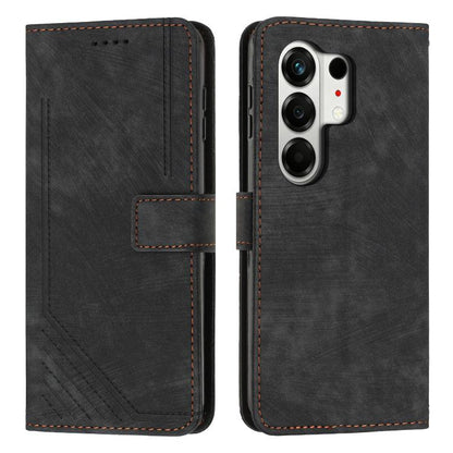 Skin Feel Stripe Pattern Leather Phone Case with Lanyard, For Tecno Spark 50 4G, For Tecno Camon 50 Pro 4G, For Tecno Camon 50 4G, For Tecno Spark Go 3, For Tenco Spark Slim 5G, For Tecno Spark 40C, For Tecno Pova 7 Pro 5G, For Tecno Pova 7 5G         ...