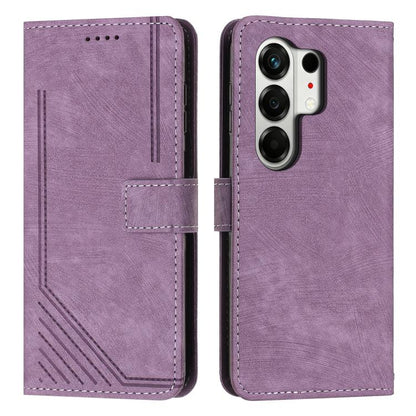 Skin Feel Stripe Pattern Leather Phone Case with Lanyard, For Tecno Spark 50 4G, For Tecno Camon 50 Pro 4G, For Tecno Camon 50 4G, For Tecno Spark Go 3, For Tenco Spark Slim 5G, For Tecno Spark 40C, For Tecno Pova 7 Pro 5G, For Tecno Pova 7 5G         ...