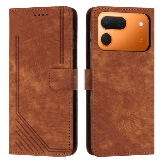 Skin Feel Stripe Pattern Leather Phone Case with Lanyard, For Tecno Spark 50 Pro 4G, For Tecno Pova 8 Pro 5G, For Tecno Spark 50 4G, For Tecno Camon 50 Pro 4G, For Tecno Camon 50 4G, For Tecno Spark Go 3, For Tenco Spark Slim 5G, For Tecno Spark 40C   ...