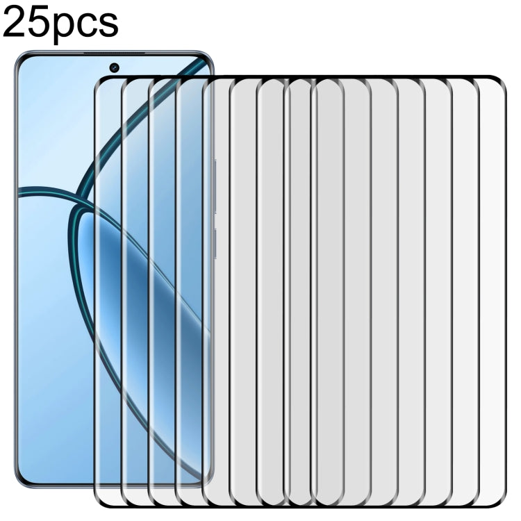 25pcs 3D Curved Edge Full Screen Tempered Glass Film, For Realme Narzo Power 5G, For Realme 16 Pro+ 5G, For Realme P4 Pro 5G, For Realme 15 Pro 5G, For Realme P3 Pro, For Realme 14 Pro+, For Realme 14 Pro, For Realme GT7 Pro /  GT7 Pro Racing          ...
