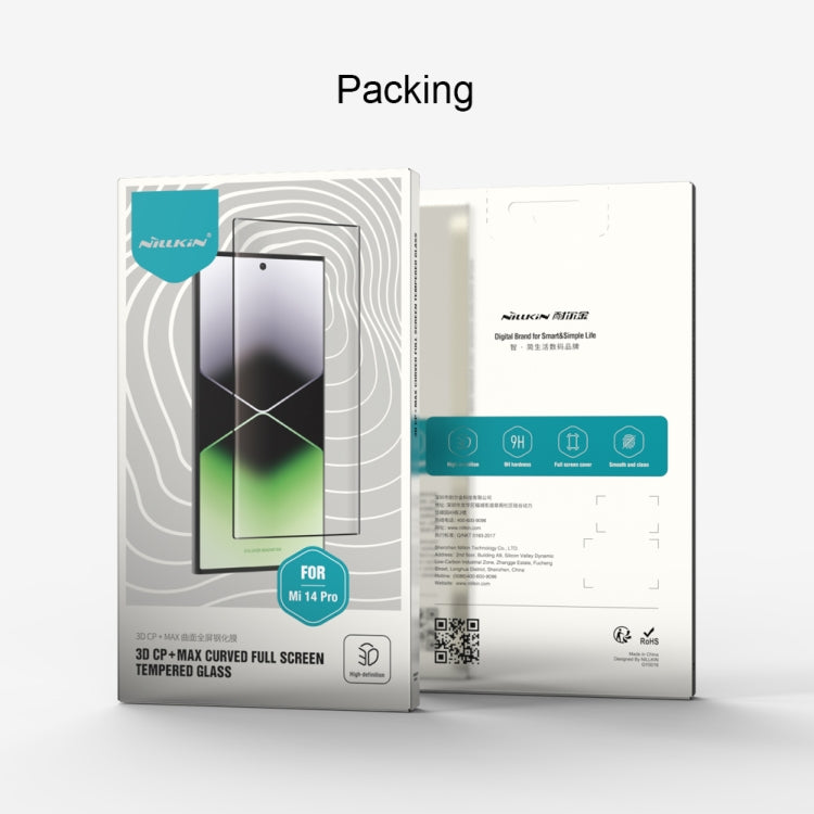 NILLKIN 3D CP+MAX Anti-Explosion Full Coverage Tempered Glass Film, For Xiaomi 14 Pro