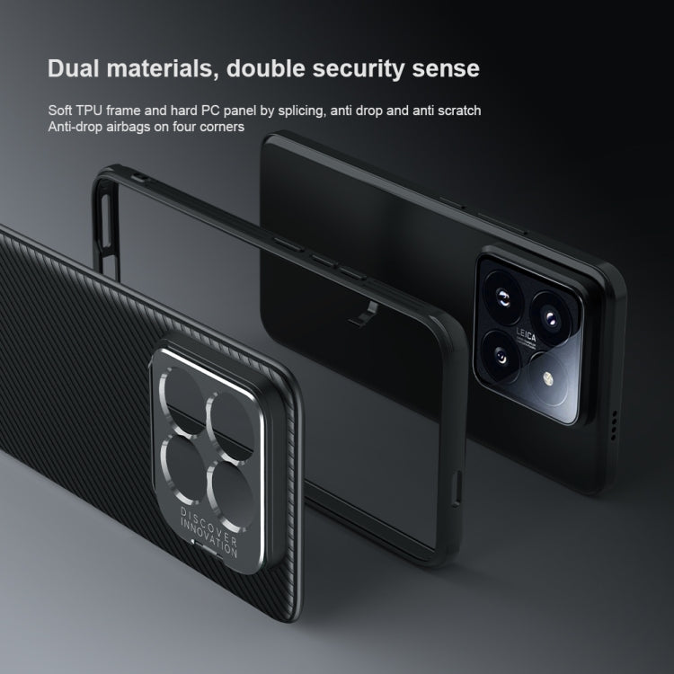 NILLKIN Black Mirror Prop CD Texture Mirror Precise Hole MagSafe Magnetic Phone Case, For Xiaomi 14 Pro