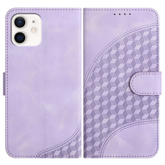 YX0060 Elephant Head Embossed Phone Leather Case with Lanyard