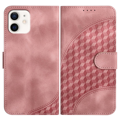 YX0060 Elephant Head Embossed Phone Leather Case with Lanyard