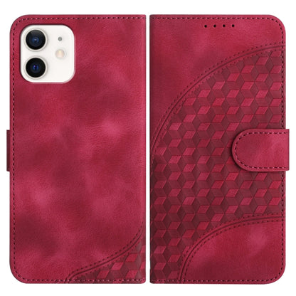 YX0060 Elephant Head Embossed Phone Leather Case with Lanyard