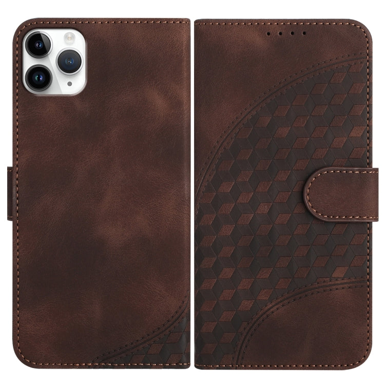 YX0060 Elephant Head Embossed Phone Leather Case with Lanyard
