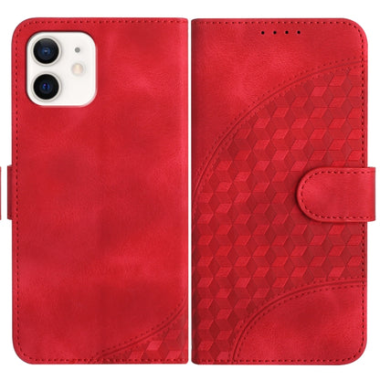 YX0060 Elephant Head Embossed Phone Leather Case with Lanyard