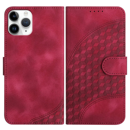 YX0060 Elephant Head Embossed Phone Leather Case with Lanyard