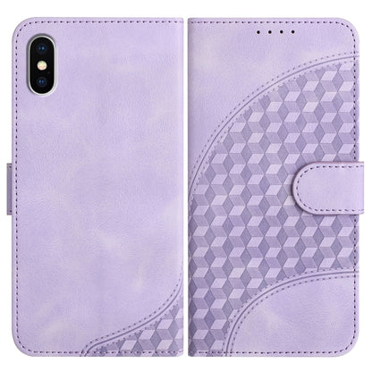 YX0060 Elephant Head Embossed Phone Leather Case with Lanyard
