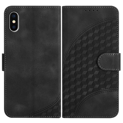 YX0060 Elephant Head Embossed Phone Leather Case with Lanyard