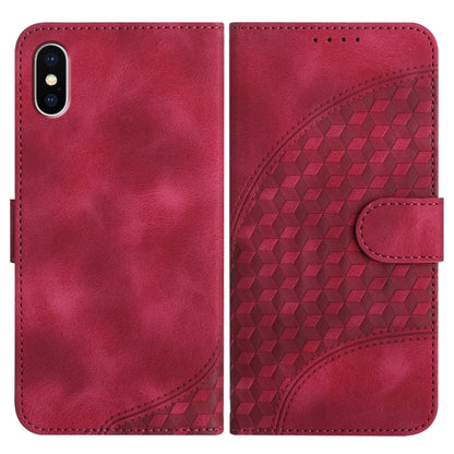 YX0060 Elephant Head Embossed Phone Leather Case with Lanyard