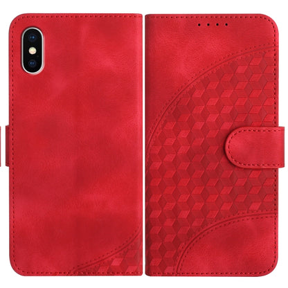 YX0060 Elephant Head Embossed Phone Leather Case with Lanyard