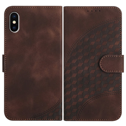 YX0060 Elephant Head Embossed Phone Leather Case with Lanyard