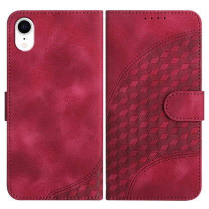 YX0060 Elephant Head Embossed Phone Leather Case with Lanyard