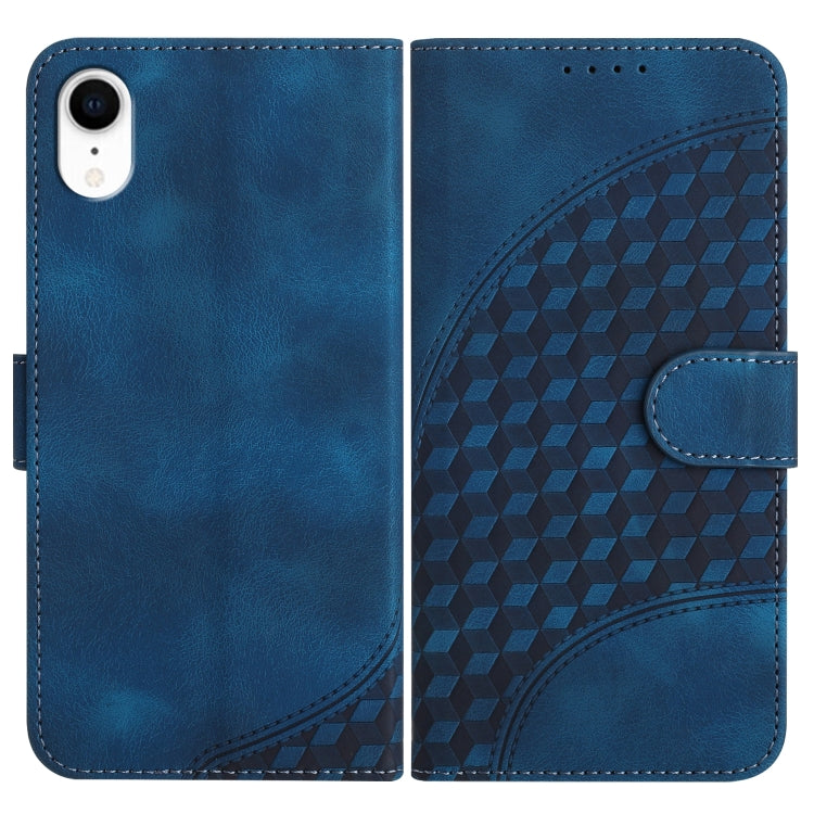 YX0060 Elephant Head Embossed Phone Leather Case with Lanyard