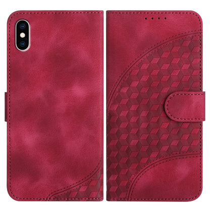 YX0060 Elephant Head Embossed Phone Leather Case with Lanyard
