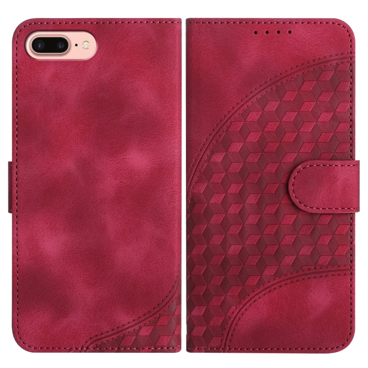 YX0060 Elephant Head Embossed Phone Leather Case with Lanyard